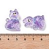 Transparent Resin Bowknot Kitten Decoden Cabochons RESI-M045-07F-3