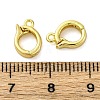 Brass Fold Over Clasps X-KK-Z078-44G-3