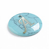 Synthetic Turquoise Charms G-L561-001A-2