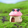 Mini Resin Mushroom House Figurines MUSH-PW0001-085A-01-1