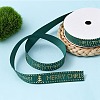 Flat Christmas Theme Polyester Grosgrain Ribbon OCOR-YWC0001-01A-03-6