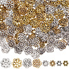 240Pcs 8 Styles Flower Tibetan Style Alloy Bead Caps FIND-SC0016-06-1