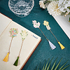 Gorgecraft 4Pcs 4 Styles Brass Bookmarks AJEW-GF0008-38-4