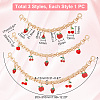 Fruit Alloy Enamel Pendant Purse Chains AJEW-AB00097-2