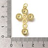 Brass Micro Pave Clear Cubic Zirconia Pendants KK-M297-07G-3