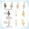 60Pcs 4 Colors Alloy Enamel Pendants ENAM-YW0005-58-2