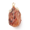 Natural Carnelian Pendants PALLOY-JF01721-2