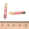 Brass Enamel Pendants KK-P349-12G-3