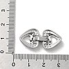 Brass Micro Pave Cubic Zirconia Fold Over Clasps KK-H455-53P-01-3