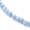 Natural Shell Round Beads Beaded Necklaces NJEW-JN03640-03-4