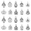 100Pcs 10 Styles Tibetan Style Zinc Alloy Charms TIBEP-CJ0003-08-1