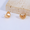 Smooth Wide Border Brass Hoop Earrings HG5091-1