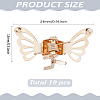 10Pcs Zinc Alloy Claw Hair Clips OHAR-LP0002-05G-2
