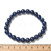 Natural Lapis Lazuli(Dyed) Bead Stretch Bracelets BJEW-K212-B-047-4