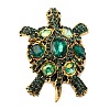 Alloy Rhinestone Lapel Pins for Clothes ALRI-D302-01B-AG-2