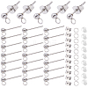 SOFPLATE 150Pcs 202 Stainless Steel Ball Stud Earring Findings STAS-SP0001-52A-P-1