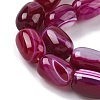 Natural Banded Agate/Striped Agate(Dyed & Heated) Beads Strands G-H324-01I-3