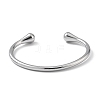 304 Stainless Steel Cuff Bangles for Women BJEW-Z078-12P-2
