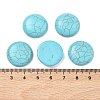 Craft Findings Dyed Synthetic Turquoise Flat Back Dome Cabochons X-TURQ-S266-20mm-01-2