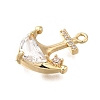 Brass Micro Pave Cubic Zirconia Pendants KK-Q048-09G-2