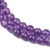 Natural Amethyst Beads Strands G-A274-C01-6mm-03-3