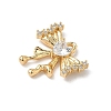 Brass Micro Pave Cubic Zirconia Pendants KK-S531-08G-3