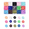 150G 15 Colors Handmade Polymer Clay Beads CLAY-JP0001-11-8mm-1