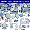 500G 4 Styles Handmade Porcelain Cabochons PORC-SP0001-25-2