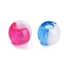 Two Tone Opaque Acrylic European Beads SACR-F015-03-2