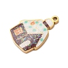 Christmas 304 Stainless Steel Enamel Pendants LS-STAS-B112-02G-06-2