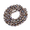 Electroplate Transparent Glass Beads Strands GL-N002-01A-A17-2