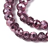 Transparent Electroplate Glass Beads Strands LS-EGLA-Q131-01A-06-3