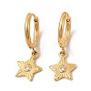 Crystal Rhinestone Star Dangle Hoop Earring & Moon Pendant Nacklace SJEW-P002-07G-2
