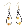 Resin Beads Dangle Earrings EJEW-JE03950-05-2