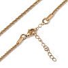 Ion Plating(IP) 304 Stainless Steel Bone Rope Chain Necklace for Women NJEW-I121-01B-G-2