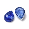 Synthetic Blue Watermelon Stone Glass Cabochons G-O175-22-27-2