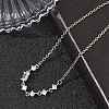 Brass Micro Pave Clear Cubic Zirconia Link Bracelets BJEW-E114-01C-P-3