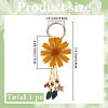 Leather and Alloy Keychain HJEW-WH20022-04B-04-2