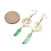 Moon & Star Brass Dangle Earrings EJEW-JE05460-4