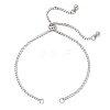 2.5MM 304 Stainless Steel Curb Chain Slider Bracelet Making AJEW-JB01455-1