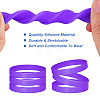24Pcs Word Silicone Cord Bracelet Wristband BJEW-CN0001-21-5