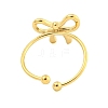 Ion Plating(IP) 304 Stainless Steel Open Cuff Rings for Women LS-RJEW-S409-01G-02-3