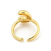 Brass Letter Open Cuff Rings for Women RJEW-G313-01C-G-3