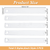 5Sets 5 Styles Transparent Acrylic Clay Thickness Ruler AJEW-HY0002-18-2