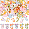 100Pcs Christmas Reindeer Transparent Resin Cabochons RESI-SC0005-58-1