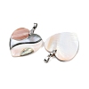 Natural Abalone Shell & Black Lip Shell & Pink Shell Pendants SSHEL-B003-06P-02-2