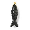 Natural & Synthetic Mixed Gemstone Carved Pendants G-P599-08G-2