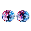 Half Round/Dome Tree Pattern Glass Flatback Cabochons for DIY Projects LS-GGLA-Q037-25mm-M28-01-3