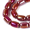 Electroplate Opaque Glass Beads Strands EGLA-Q132-03B-C03-3