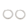 Brass Huggie Hoop Earrings KK-CBA8324-18B-P-5